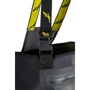 Spodniobuty neoprenowe Czarne 4mm + wzmocnienie kolan Cordura + buty PVC - GoodYear