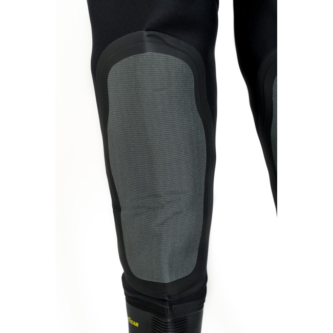 Spodniobuty neoprenowe czarne 4mm + wzmocnienie kolan Cordura + buty PVC - GoodYear