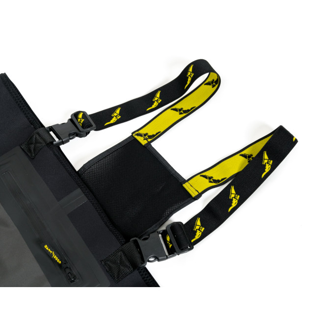 Neopreen Waders Zwart 4mm + knie versterking Cordura + PVC laarzen - GoodYear
