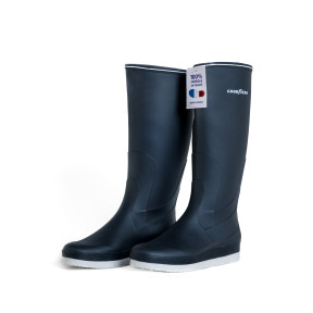 Bottes Bleu Marine PVC nautique sport 100% recyclable - Made in France - GoodYear