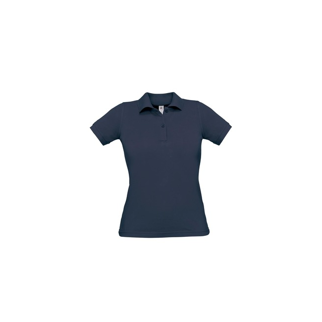 Polo dames korte mouwen blauw - B&C
