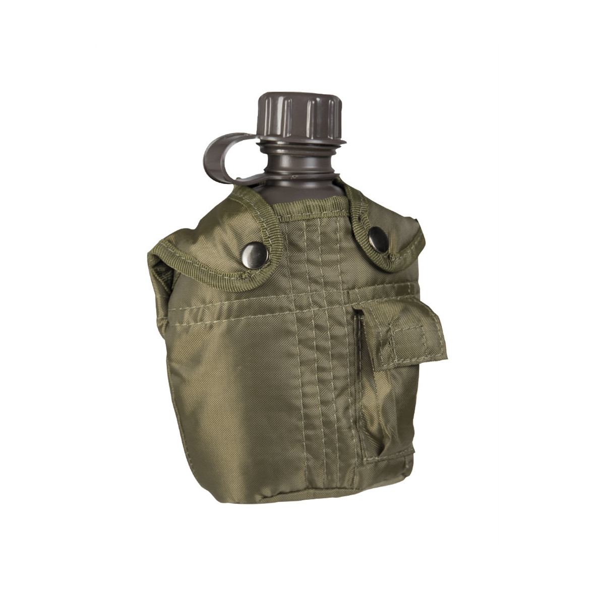 Gourde Rectangulaire Us 2 Litres Avec Bandoulière Et Housse Vert Olive