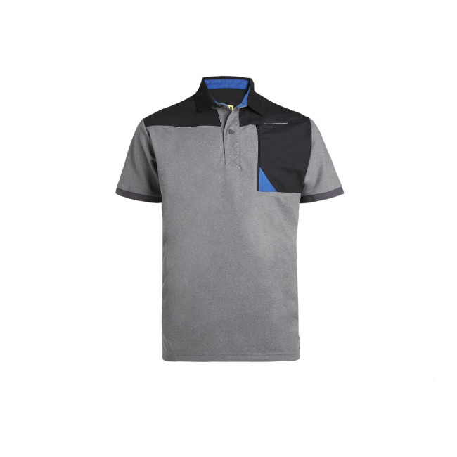 POLO DE TRAVAIL HORTEN NOIR / GRIS CHINÉ - NORTH WAYS
