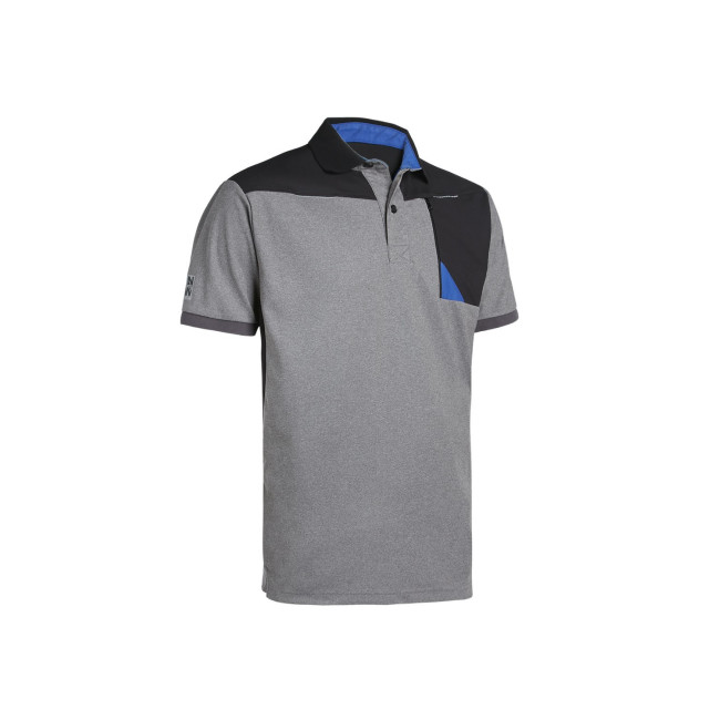 POLO DE TRAVAIL HORTEN NOIR / GRIS CHINÉ - NORTH WAYS