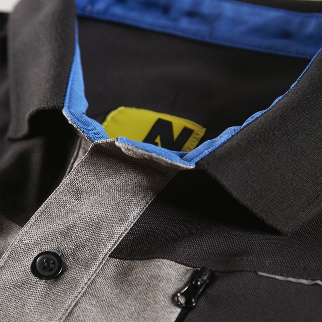 POLO DE TRAVAIL HORTEN NOIR / GRIS CHINÉ - NORTH WAYS