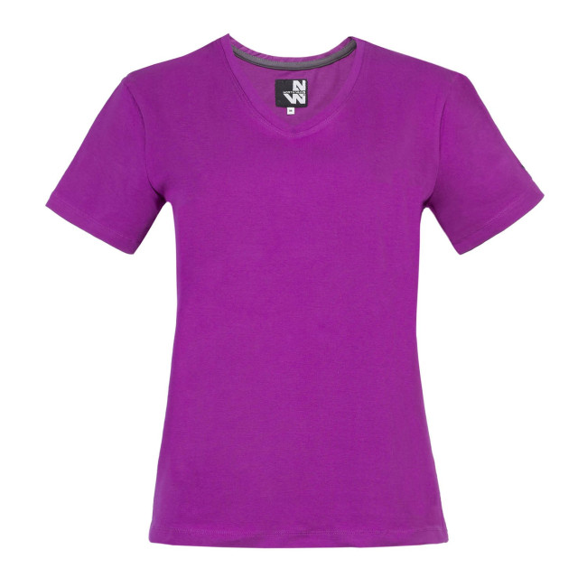 WERKSHIRT KORTE MOUWEN ROMANE FUCHSIA - NORTH WAYS