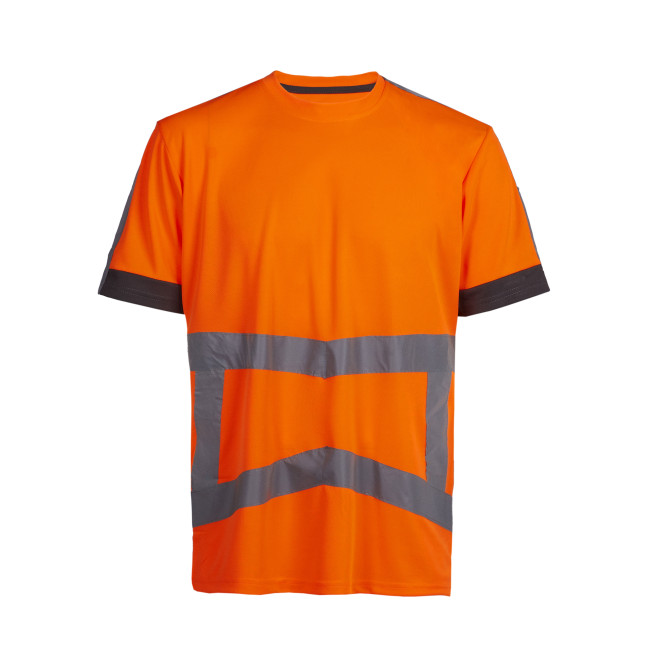T-SHIRT MANCHES COURTES HV DE TRAVA ARMSTRONG ORANGE FLUO - NORTH WAYS