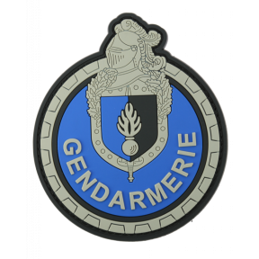 Ecusson PVC Gendarmerie MOTARD ARGENT