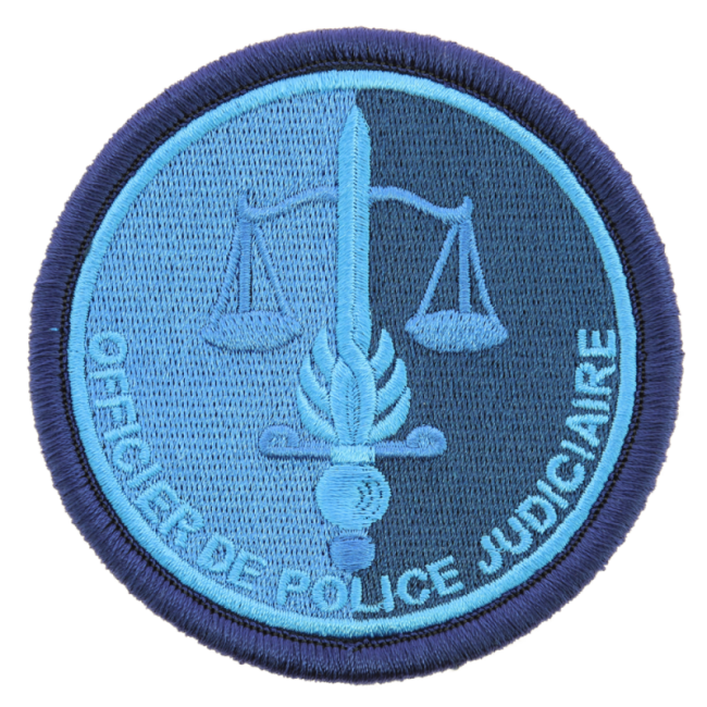 OPJ-Abzeichen mit geringer Sichtbarkeit Blau