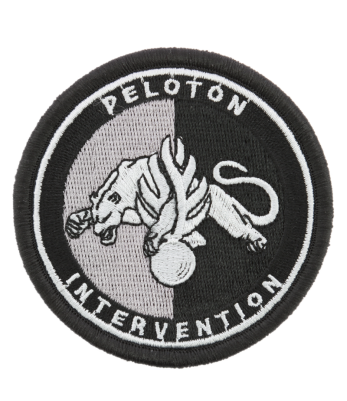 Ecusson PELOTON INTERVENTION Gendarmerie basse visibilité Noir