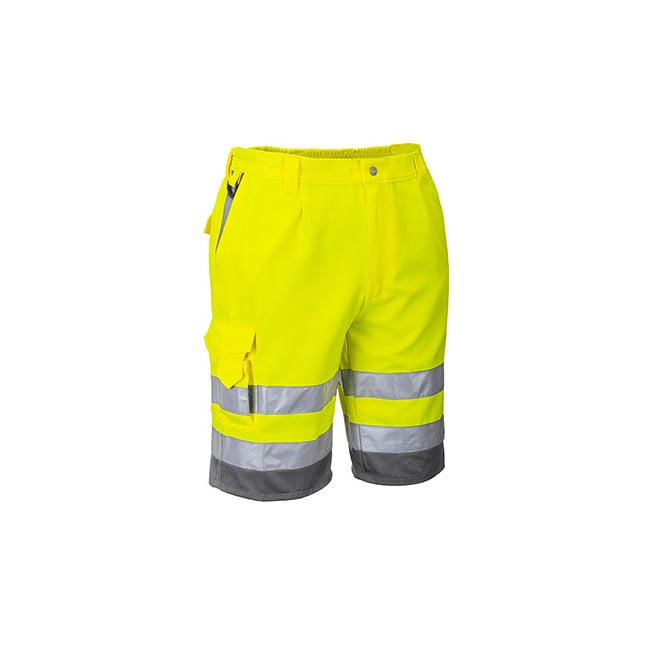 Bermuda Haute Visibilité Jaune/Gris - Portwest Bermuda Haute Visibilité Jaune/Gris - Portwest