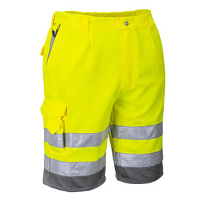 Bermuda Haute Visibilité Jaune/Gris - Portwest