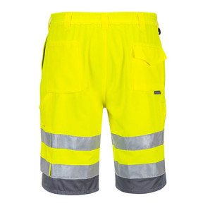 Bermudy Wysokiej Widoczności Żółte/Szare - Portwest