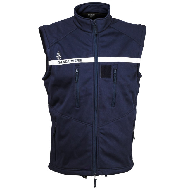 Gendarmerie 3-Lagen Softshell-Jacke Marine mit abnehmbaren Ärmeln - Patrol