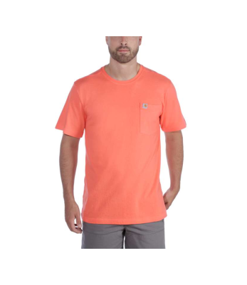 WARM WEATHER S-S POCKET T-SHIRT 104266 O12-HOT CORAL