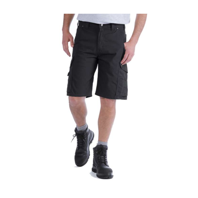 RIPSTOP CARGO WORK SHORT B357 001-BLK-BLACK 