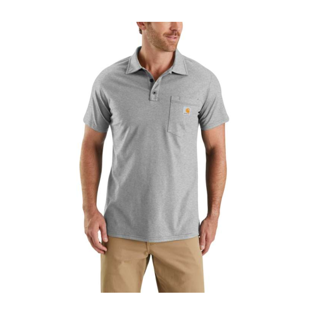 FORCE COTTON DELMONT POCKET POLO 103569 034-HGY-HELLGRAU MELIERT
