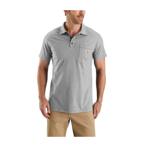 FORCE COTTON DELMONT POCKET POLO 103569 034-HGY-HEATHERGREY