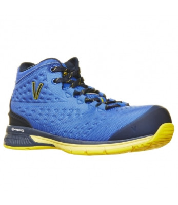 Chaussures de sécurité Basketball HX S1P EM67 Jaune/bleu - Vismo