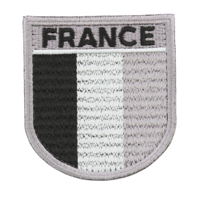 Embleem lage zichtbaarheid. Frankrijk driekleurig Zwart - DMB