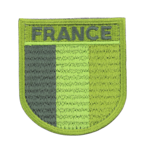 Ecusson basse visi. France tricolore Vert - DMB