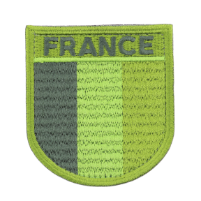 Ecusson basse visi. France tricolore Vert - DMB