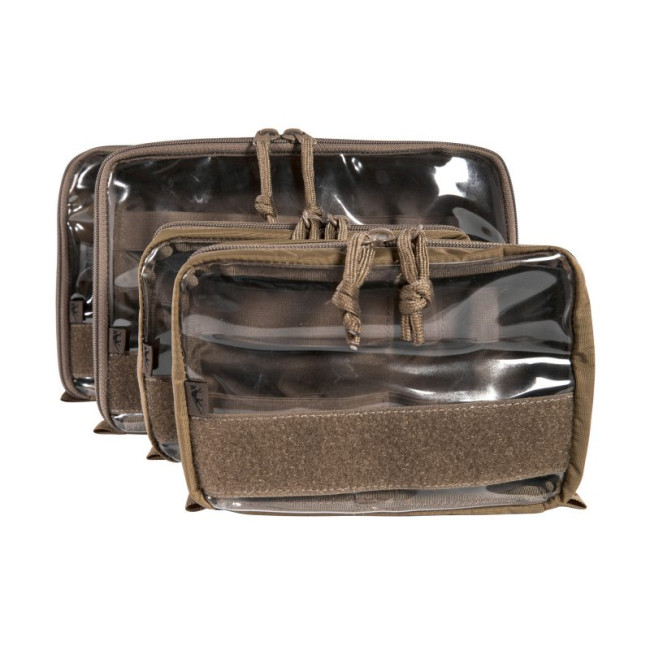 Set de 2 poches MEDIC de rangement transparentes velcro coyote - Tasmanian Tiger