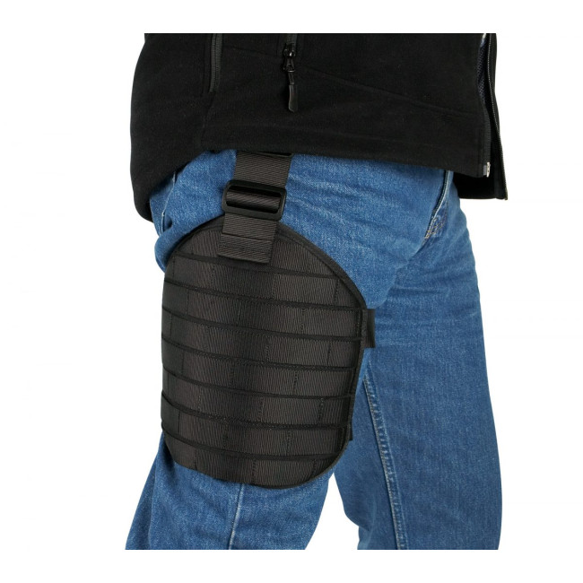 Beenplaat met MOLLE systeem - zwart - Tasmanian Tiger