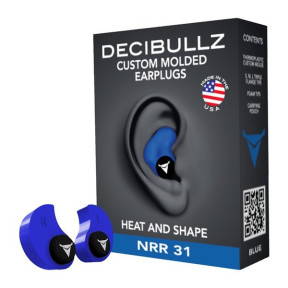 Bouchons d'oreille moulés Bleu - Decibullz
