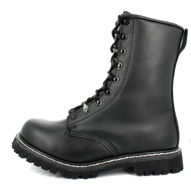 Fallschirmjäger Lederstiefel mit Stahlkappe - Miltec