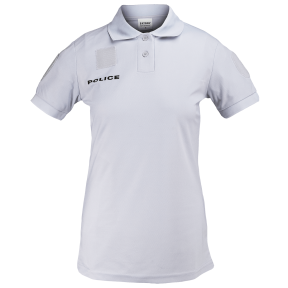 Damen Polizei Polo Cooldry aus Pikee Grau (Gletscherblau) - Patrol