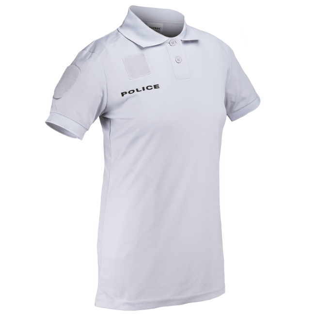 Polo Damskie Policja Cooldry z siateczki pique Szare (lodowcowy błękit) - Patrol