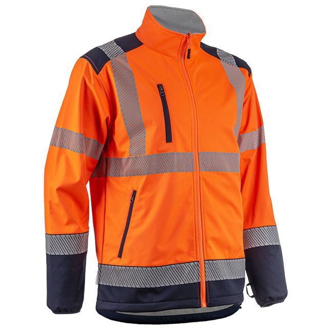 HV Softshell-Jacke Kazan Orange und Marine - Coverguard