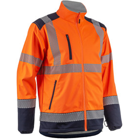 Veste softshell HV Kazan orange et marine - Coverguard