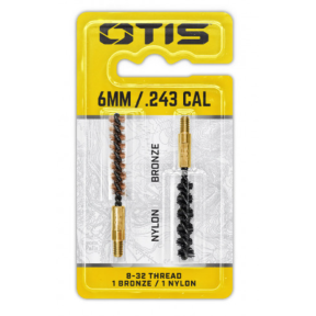 Lot de 2 brosses de nettoyage pour arme calibre .250, .257, .243"/6 mm - TOE
