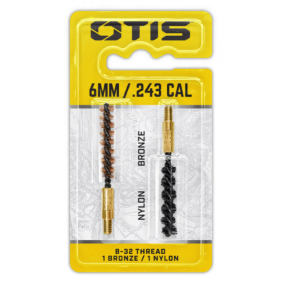 Lot de 2 brosses de nettoyage pour arme calibre .250, .257, .243"/6 mm - TOE