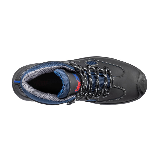 Veiligheidsschoenen Safe mid S3 Zwart/Blauw - Footguard