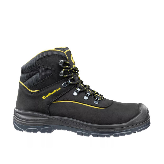 Buty bezpieczeństwa Gravel mid S3 Czarne/Żółte - Albatros