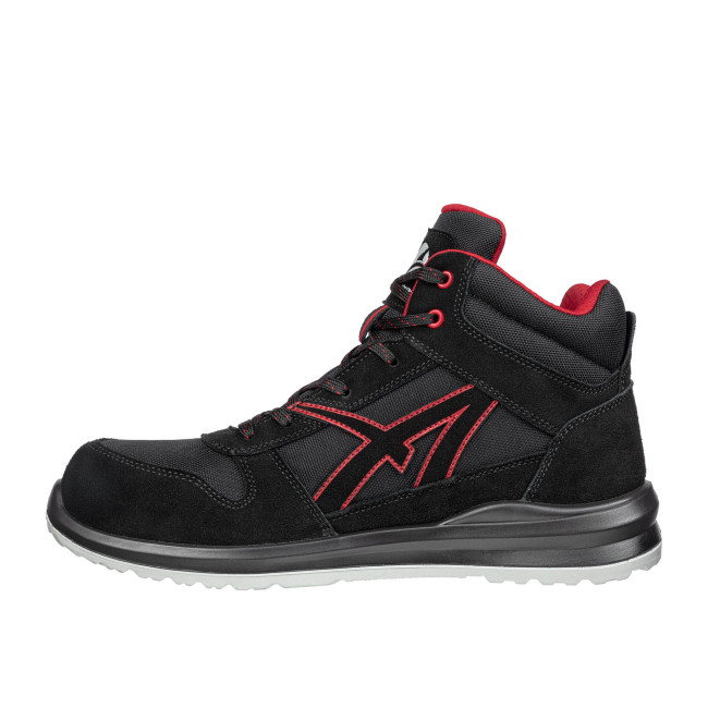 Sicherheitsschuhe Clifton Mid S3 Schwarz/Rot - Albatros