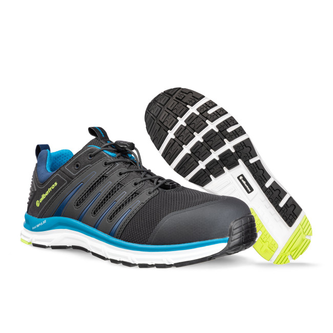 Veiligheidsschoenen Breeze Impulse low S1P Zwart/Blauw - Albatros