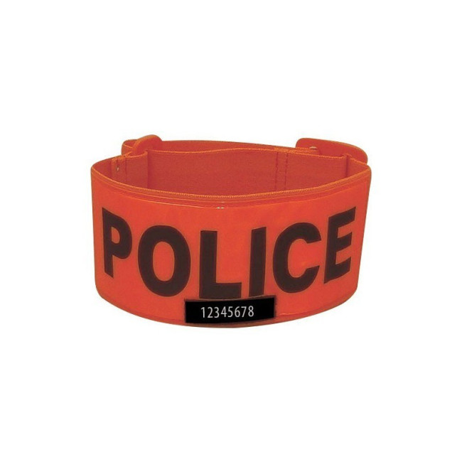 Brassard fluo orange Police - Patrol