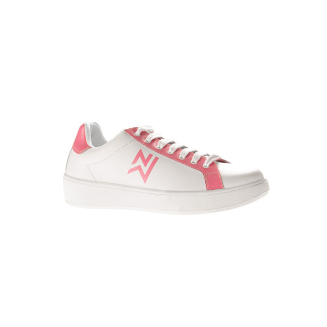 Baskets de travail femme en cuir Amelia blanc et rose - Nordways Baskets de travail femme en cuir Amelia blanc et rose - Nordways