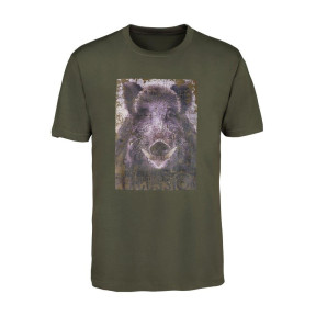 T-shirt z nadrukiem myśliwskim Dzik - Percussion