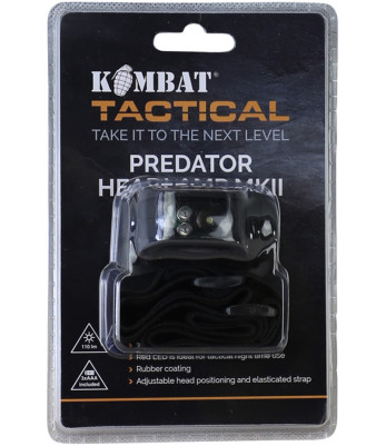 Lampe frontale MKII Predator noir - Kombat Tactical