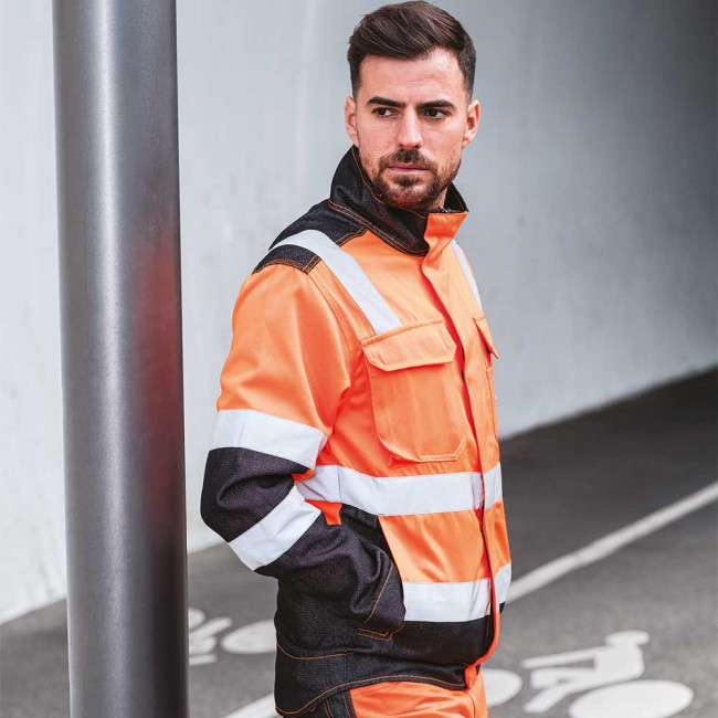 BLOUSON MIXTE LUX ORANGE HIVI / NOIR - Lafont