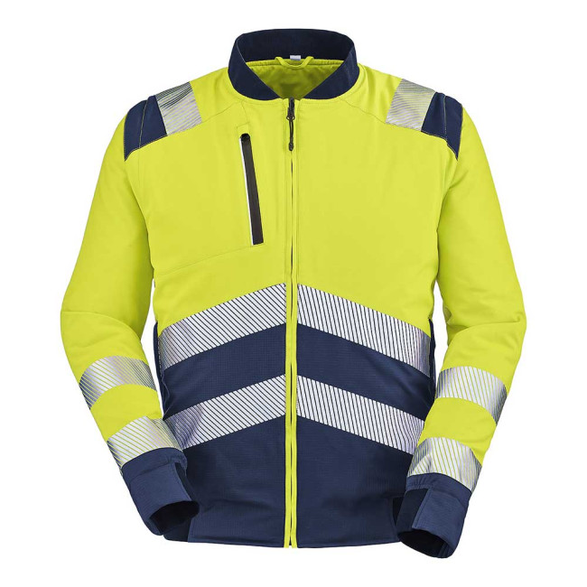 Teddy vest Alpilles HV Geel / Marineblauw - Lafont