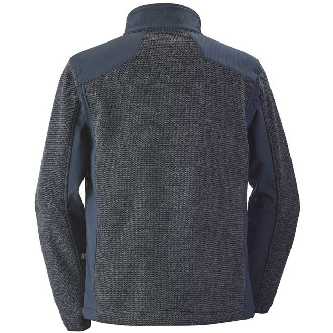 Pull zippé Champoleon bleu chiné et noir - Lafont