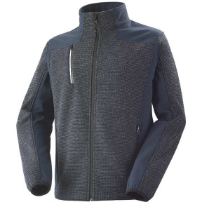 Pull zippé Champoleon bleu chiné et noir - Lafont