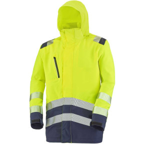 Parka coqué Erwin jaune fluo et marine - Lafont