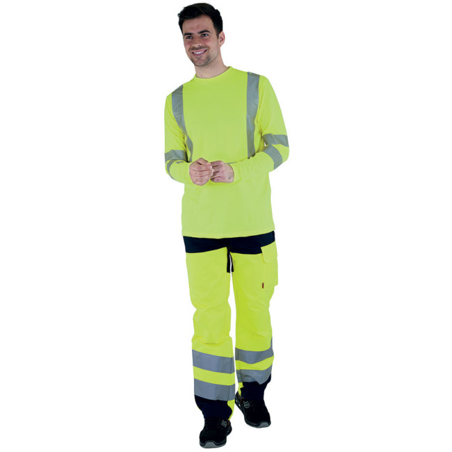 Warnschutzhose Iris (EJ 82) gelb und marineblau - Lafont